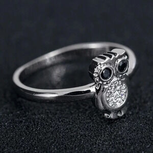 💞  925 Silver Plated 3A CZ Cute Ring for Men Women, FB16FA1042